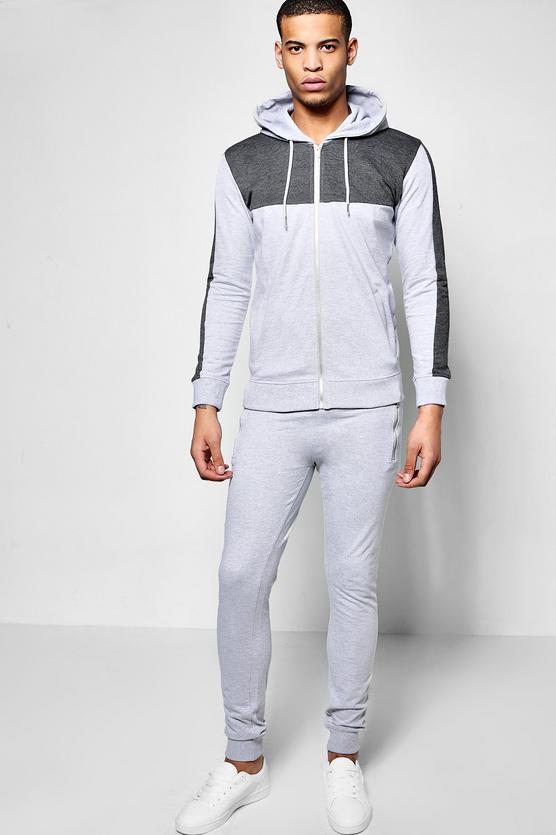 Panelled Hooded Tracksuit